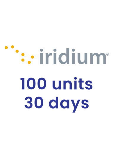 Iridium voucher 100 minutes 30 days (1 month) for Iridium satellite phones.