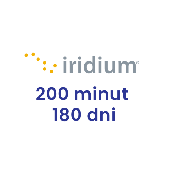 Doładowanie Iridium 200 minut 180 dni (6 miesięcy) do telefonów satelitarnych Iridium.