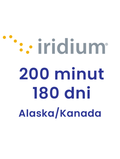 Doładowanie Iridium 200 minut Alaska/Kanada 180 dni (miesięcy) do telefonów satelitarnych Iridium.