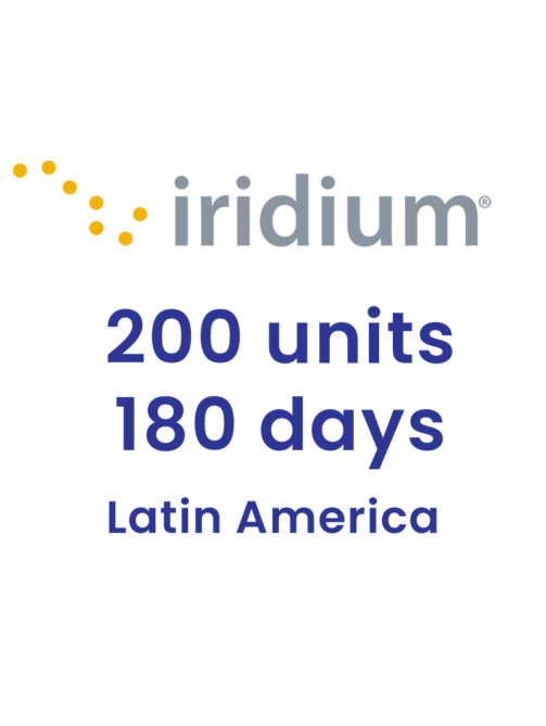 Iridium Voucher 200 minutes Latin America 180 days (6 months) for Iridium satellite phones.