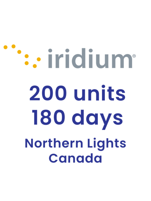 Iridium Voucher 200 minutes Northern Lights/Canada 180 days (6 months) for Iridium satellite phones.