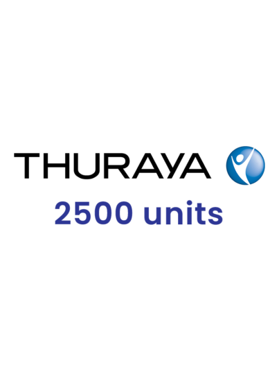 Voucher Top-up Thuraya 2500 units. For Thuraya XT, XT LITE, XT PRO satellite phones.