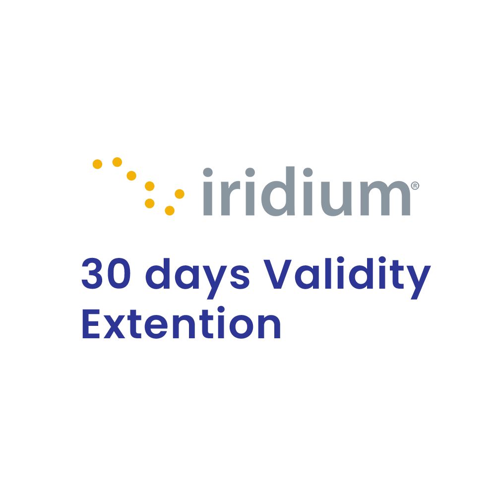 Iridium 30 days (1 month) Validity Extention for Iridium satellite phones.