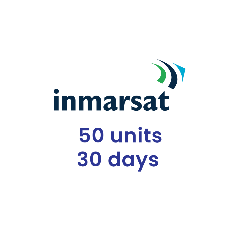 Inmarsat 50 units 30 days (1 month) for Inmarsat Isatphone2 satellite phone.