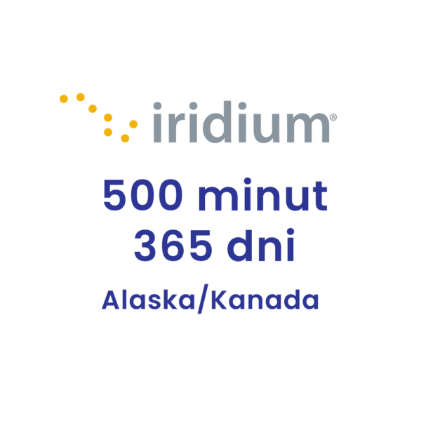 Doładowanie Iridium 500 minut Alaska/Kanada 365 dni (1 rok) do telefonów satelitarnych Iridium.
