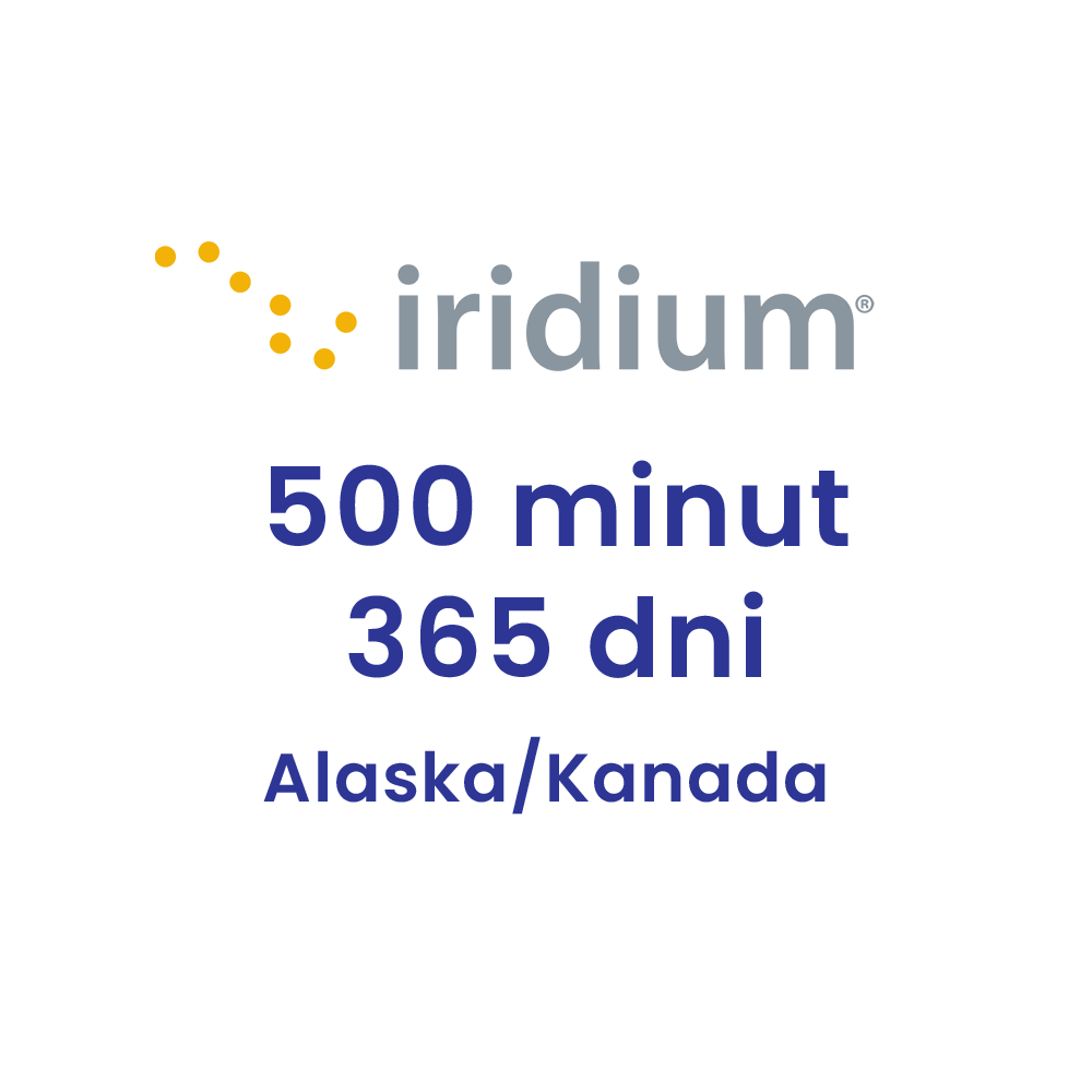 Doładowanie Iridium 500 minut Alaska/Kanada 365 dni (1 rok) do telefonów satelitarnych Iridium.