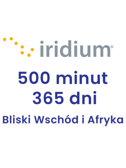 Doładowanie Iridium 500 minut Bliski Wschód i Afryka 365 dni (1 rok) do telefonów satelitarnych Iridium.