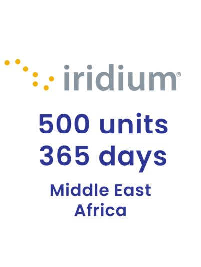 Iridium Voucher 500 minutes Middle East and Africa 365 days (1 year) for Iridium satellite phones.