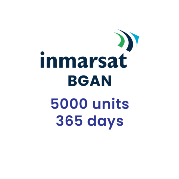 Inmarsat BGAN 5000 units 365 days (1 year) Voucher Top-up. For Inmarsat BGAN satellite terminals.
